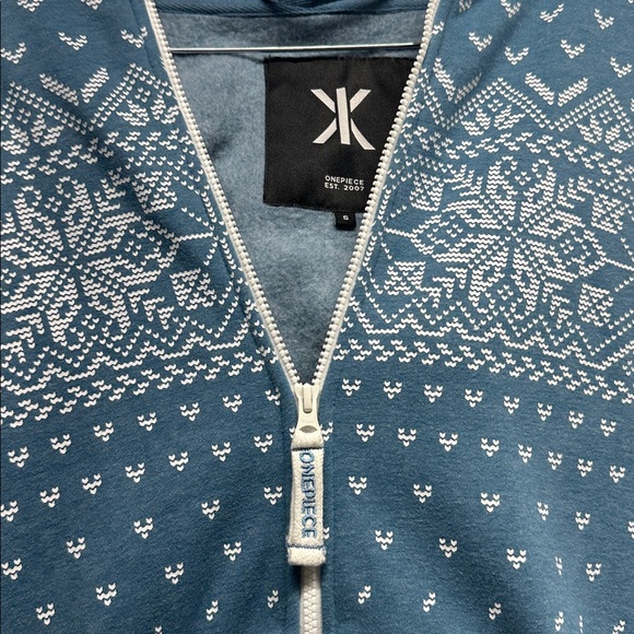 Onepiece of Norway Alpine 2.0 Jumpsuit One Piece Hooded Zip Front Blue Small - Picture 6 of 9